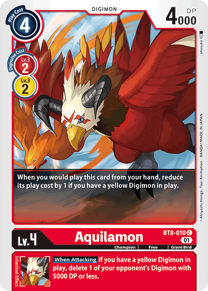 BT8-010C Aquilamon - Volution Cards and Collectables