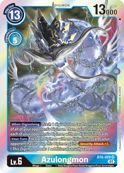 BT6-029SR Azulongmon - Volution Cards and Collectables