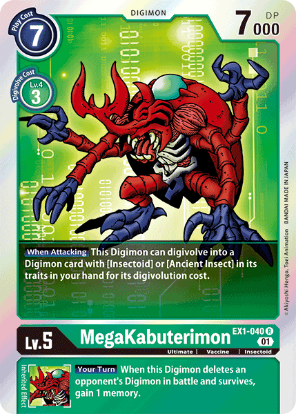 EX1-040R MegaKabuterimon - Volution Cards and Collectables