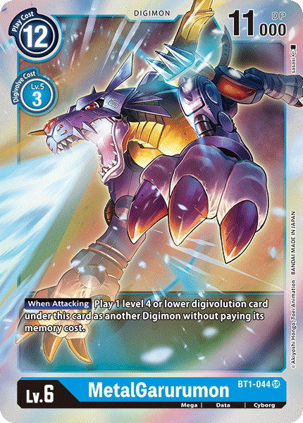 BT1-044SR MetalGarurumon - Volution Cards and Collectables