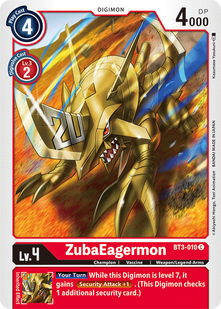 BT3-010C ZubaEagermon - Volution Cards and Collectables