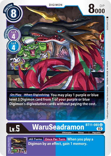 BT11-085UC WaruSeadramon - Volution Cards and Collectables