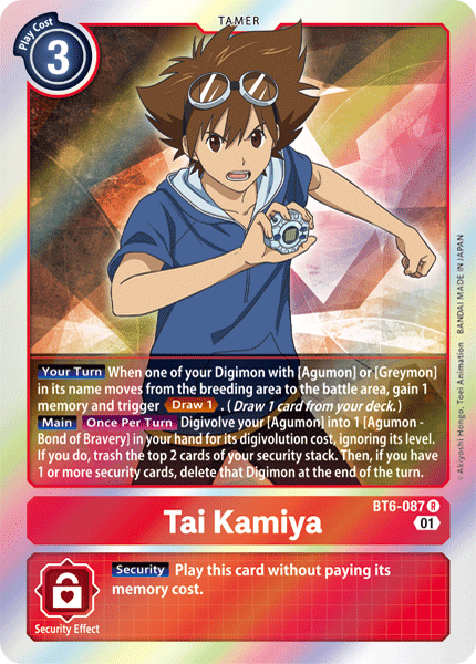 BT6-087R Tai Kamiya - Volution Cards and Collectables