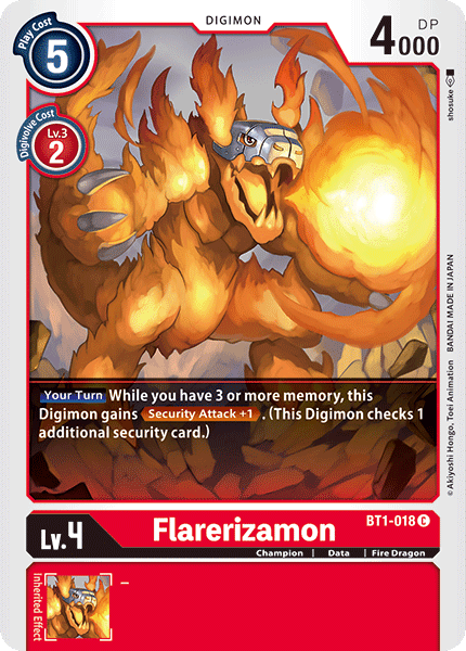 BT1-018C Flarerizamon - Volution Cards and Collectables