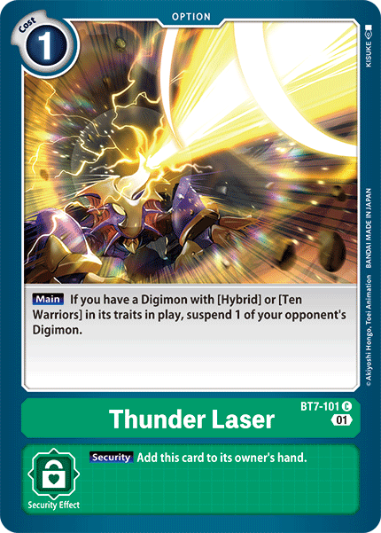 BT7-101C Thunder Laser - Volution Cards and Collectables