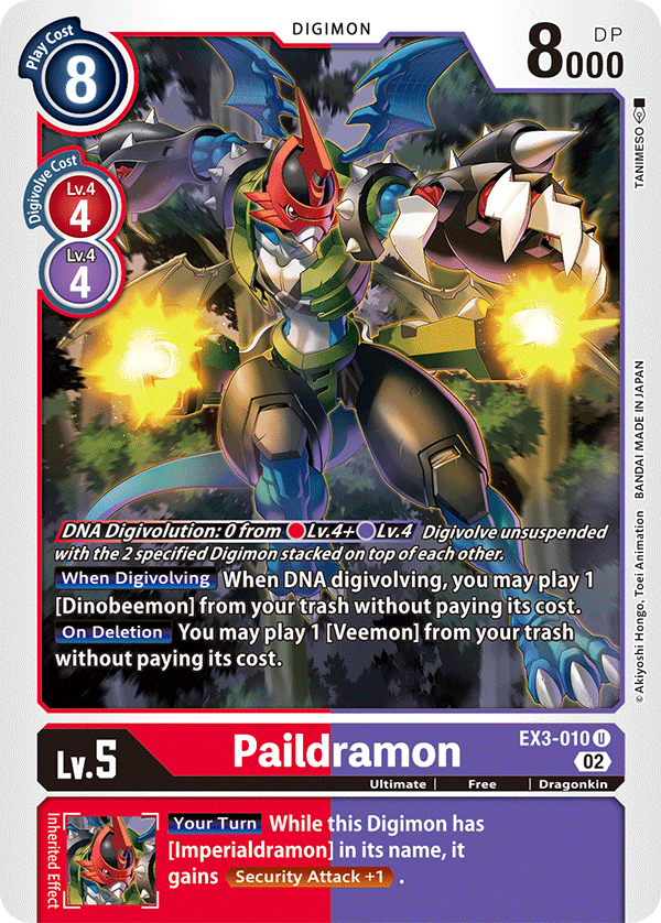 EX3-010UC Paildramon - Volution Cards and Collectables