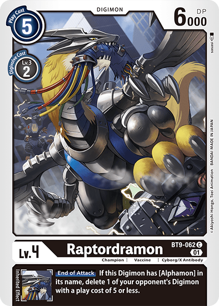 BT9-062C Raptordramon - Volution Cards and Collectables