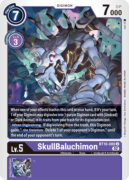 BT10-080UC SkullBaluchimon - Volution Cards and Collectables