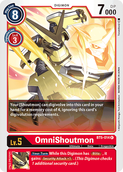 BT5-014R OmniShoutmon - Volution Cards and Collectables