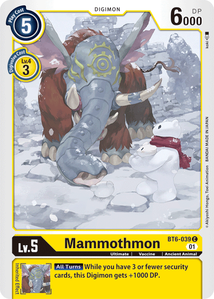 BT6-039C Mammothmon - Volution Cards and Collectables