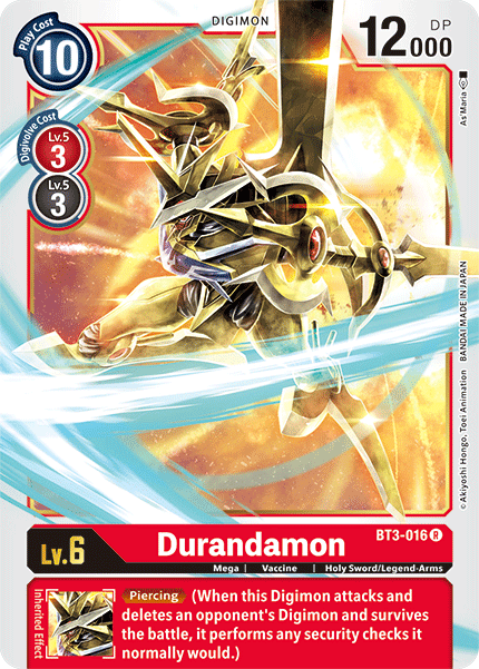 BT3-016R Durandamon - Volution Cards and Collectables