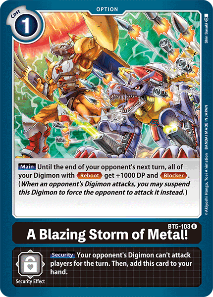 BT5-103UC A Blazing Storm of Metal! - Volution Cards and Collectables