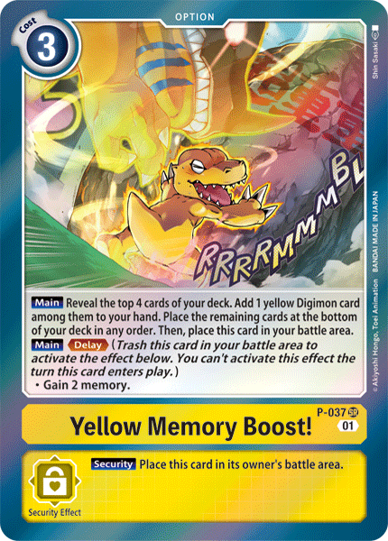 P-037 Yellow Memory Boost! - Volution Cards and Collectables