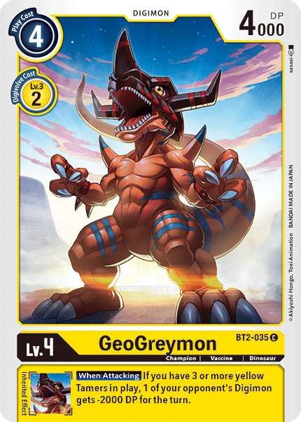 BT2-035C GeoGreymon - Volution Cards and Collectables