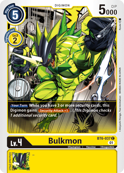 BT6-037C Bulkmon - Volution Cards and Collectables