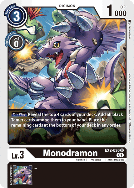 EX2-030UC Monodramon - Volution Cards and Collectables