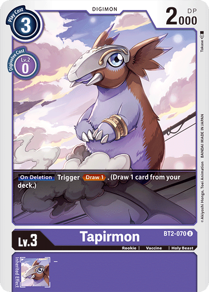 BT2-070UC Tapirmon - Volution Cards and Collectables