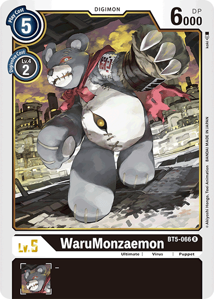 BT5-066R WaruMonzaemon - Volution Cards and Collectables