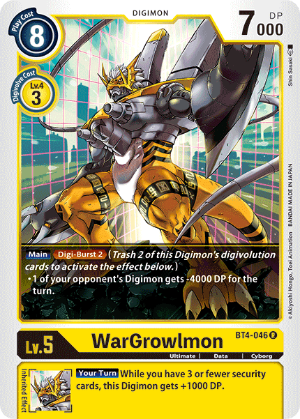 BT4-046R WarGrowlmon - Volution Cards and Collectables