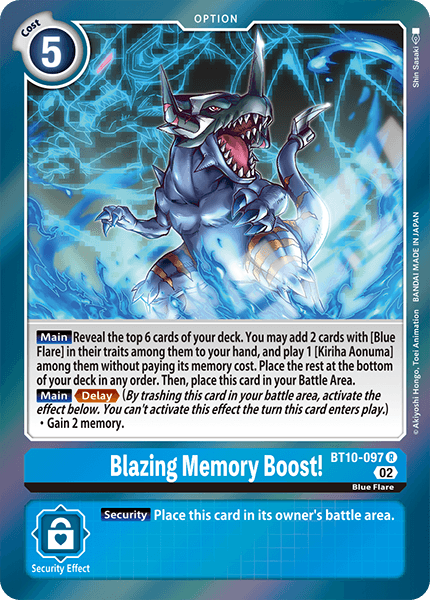 BT10-097R Blazing Memory Boost! - Volution Cards and Collectables