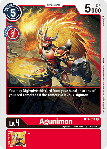 BT4-011UC Agunimon - Volution Cards and Collectables