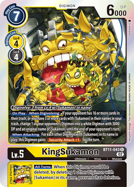 BT11-043R KingSukamon - Volution Cards and Collectables