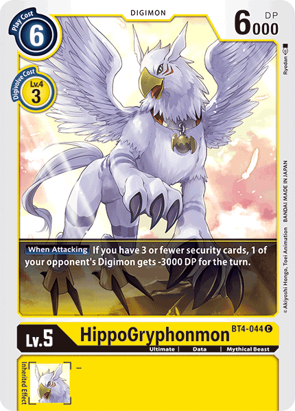 BT4-044C HippoGryphonmon - Volution Cards and Collectables