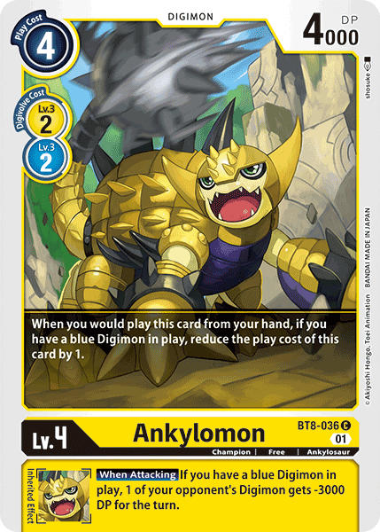 BT8-036C Ankylomon - Volution Cards and Collectables