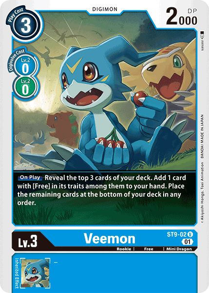 ST9-02UC Veemon - Volution Cards and Collectables