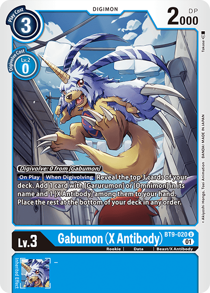 BT9-020UC Gabumon (X Antibody) - Volution Cards and Collectables