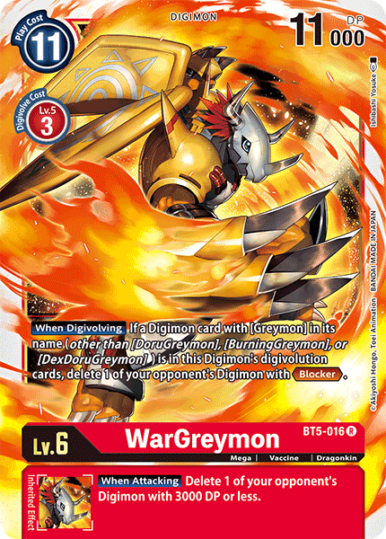 BT5-016R WarGreymon - Volution Cards and Collectables