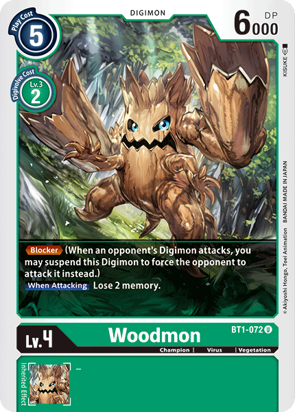 BT1-072UC Woodmon - Volution Cards and Collectables