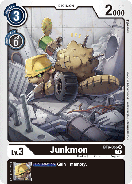 BT6-055UC Junkmon - Volution Cards and Collectables