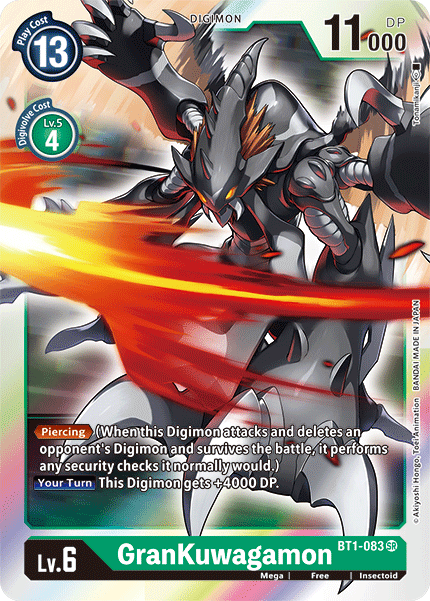 BT1-083SR GranKuwagamon - Volution Cards and Collectables