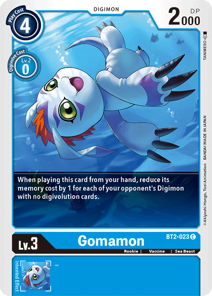 BT2-023C Gomamon - Volution Cards and Collectables