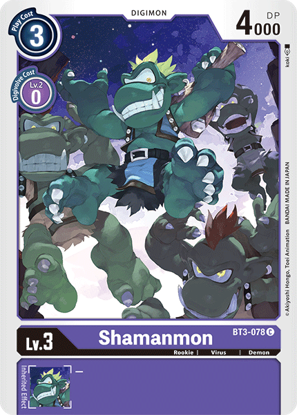 BT3-078C Shamanmon - Volution Cards and Collectables