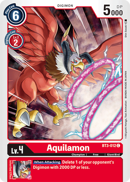 BT3-012C Aquilamon - Volution Cards and Collectables