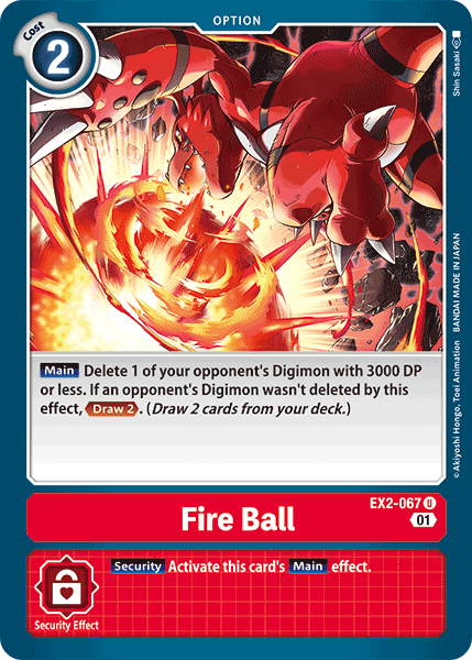 EX2-067UC Fire Ball - Volution Cards and Collectables