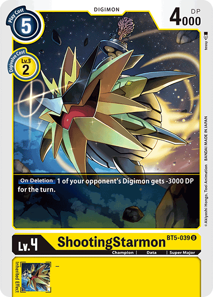 BT5-039UC ShootingStarmon - Volution Cards and Collectables