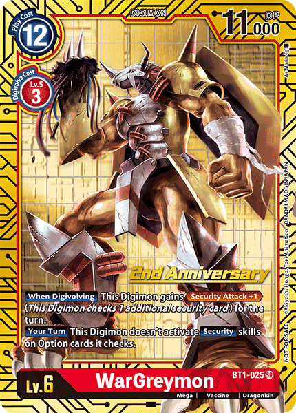 BT1-025SR WarGreymon (Alternate Art) [2nd Anniversary Set]