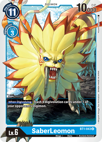 BT1-043UC SaberLeomon - Volution Cards and Collectables