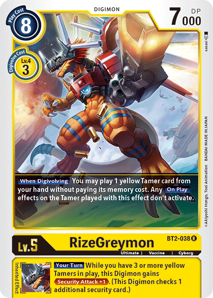 BT2-038R RizeGreymon - Volution Cards and Collectables