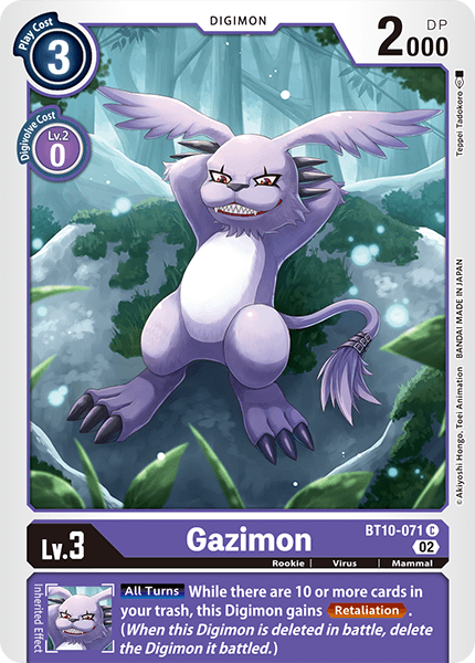 BT10-071UC Gazimon - Volution Cards and Collectables