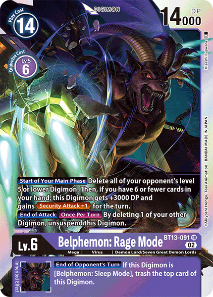 BT13-091SR Belphemon: Rage Mode