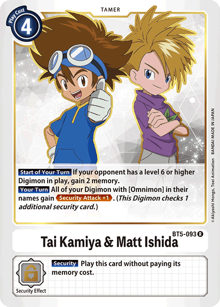 BT5-093R Tai Kamiya & Matt Ishida - Volution Cards and Collectables