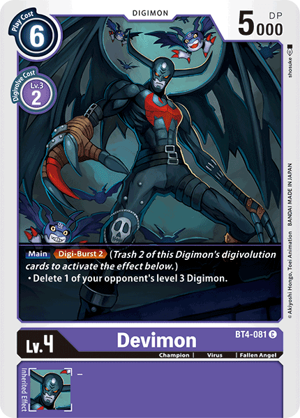 BT4-081C Devimon - Volution Cards and Collectables