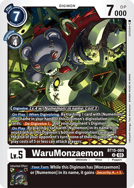 BT15-065UC WaruMonzaemon