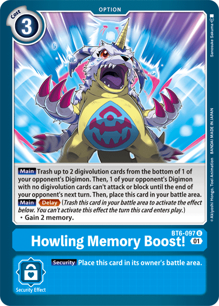 BT6-097UC Howling Memory Boost! - Volution Cards and Collectables