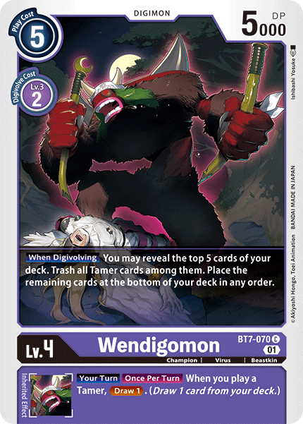 BT7-070C Wendigomon - Volution Cards and Collectables