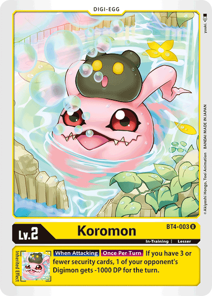 BT4-003UC Koromon - Volution Cards and Collectables